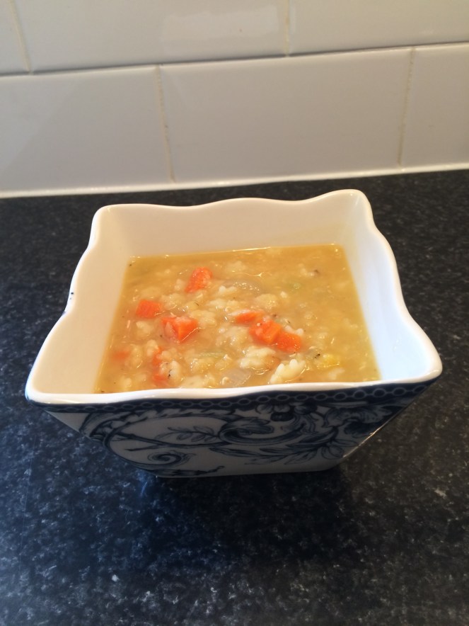 This lentil soup is ready in under 30 minutes. A lunchtime favourite of mine.