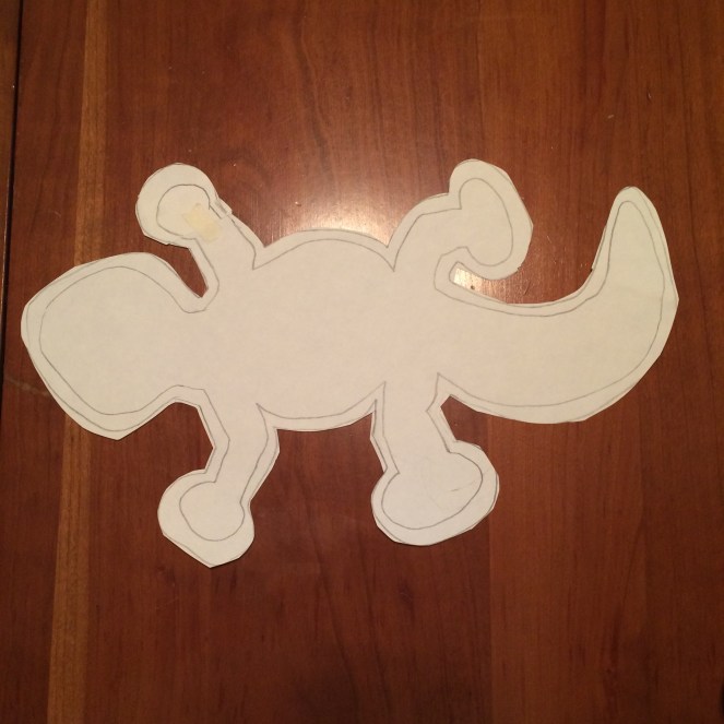 Stuffed gecko pattern